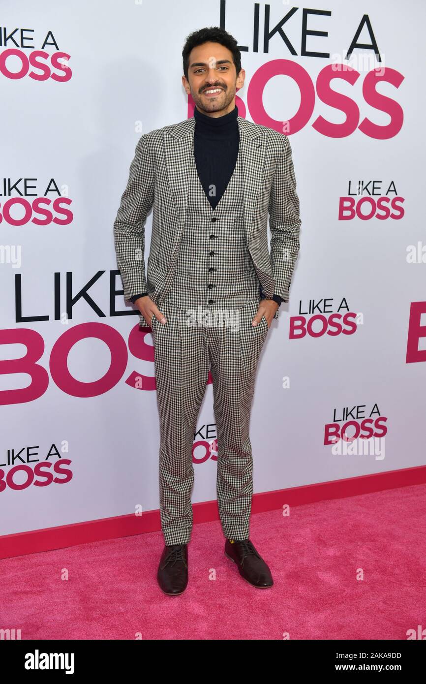 'Come un Boss' film Premiere mondiale, arrivi, SVA Theatre di New York, Stati Uniti d'America - 07 Gen 2020 - Karan Soni Foto Stock