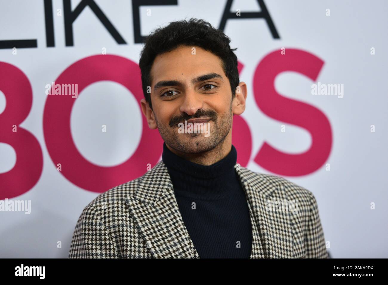 'Come un Boss' film Premiere mondiale, arrivi, SVA Theatre di New York, Stati Uniti d'America - 07 Gen 2020 - Karan Soni Foto Stock