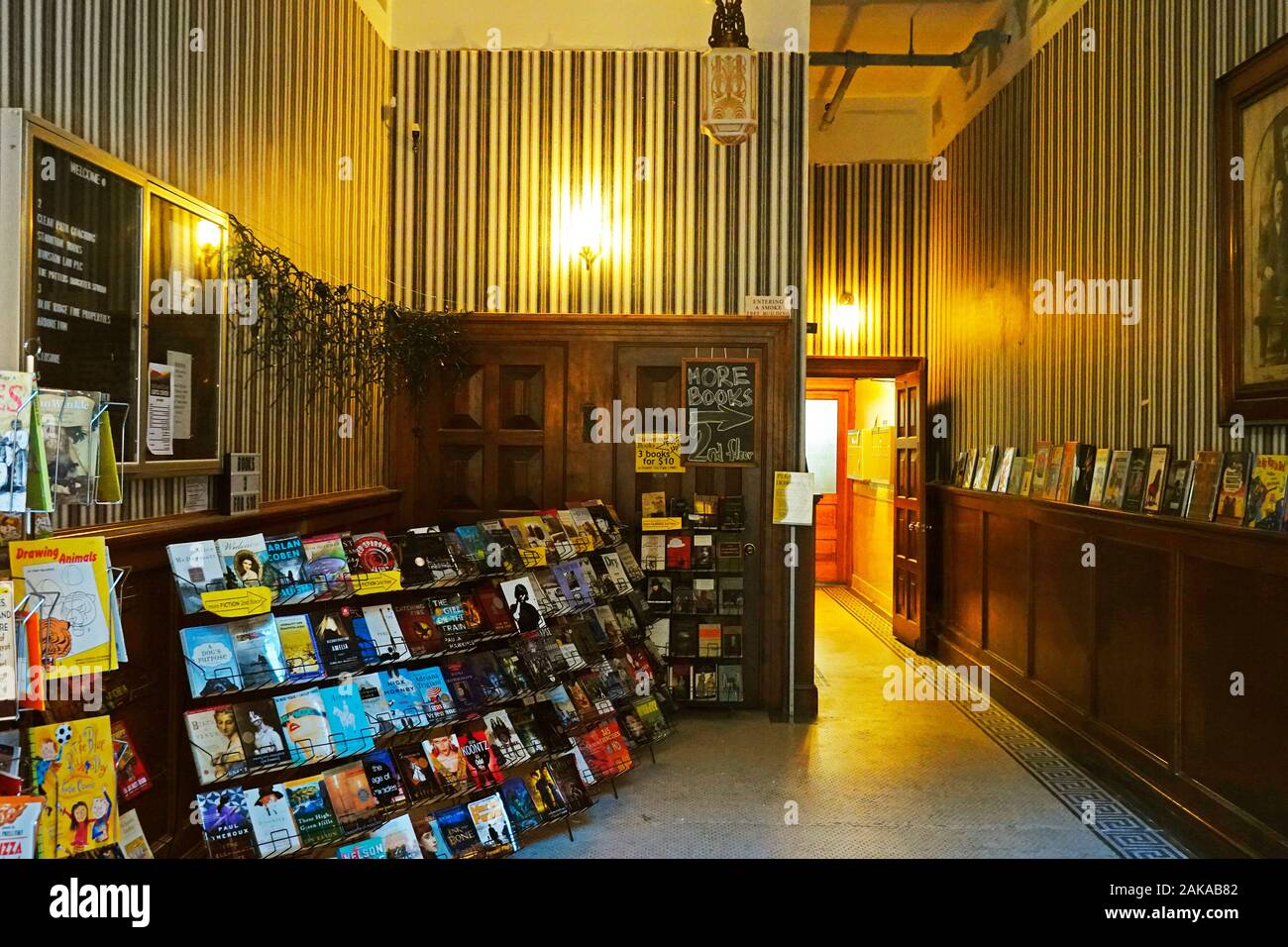 Staunton Book Store nel centro di Staunton, Virginia Foto Stock