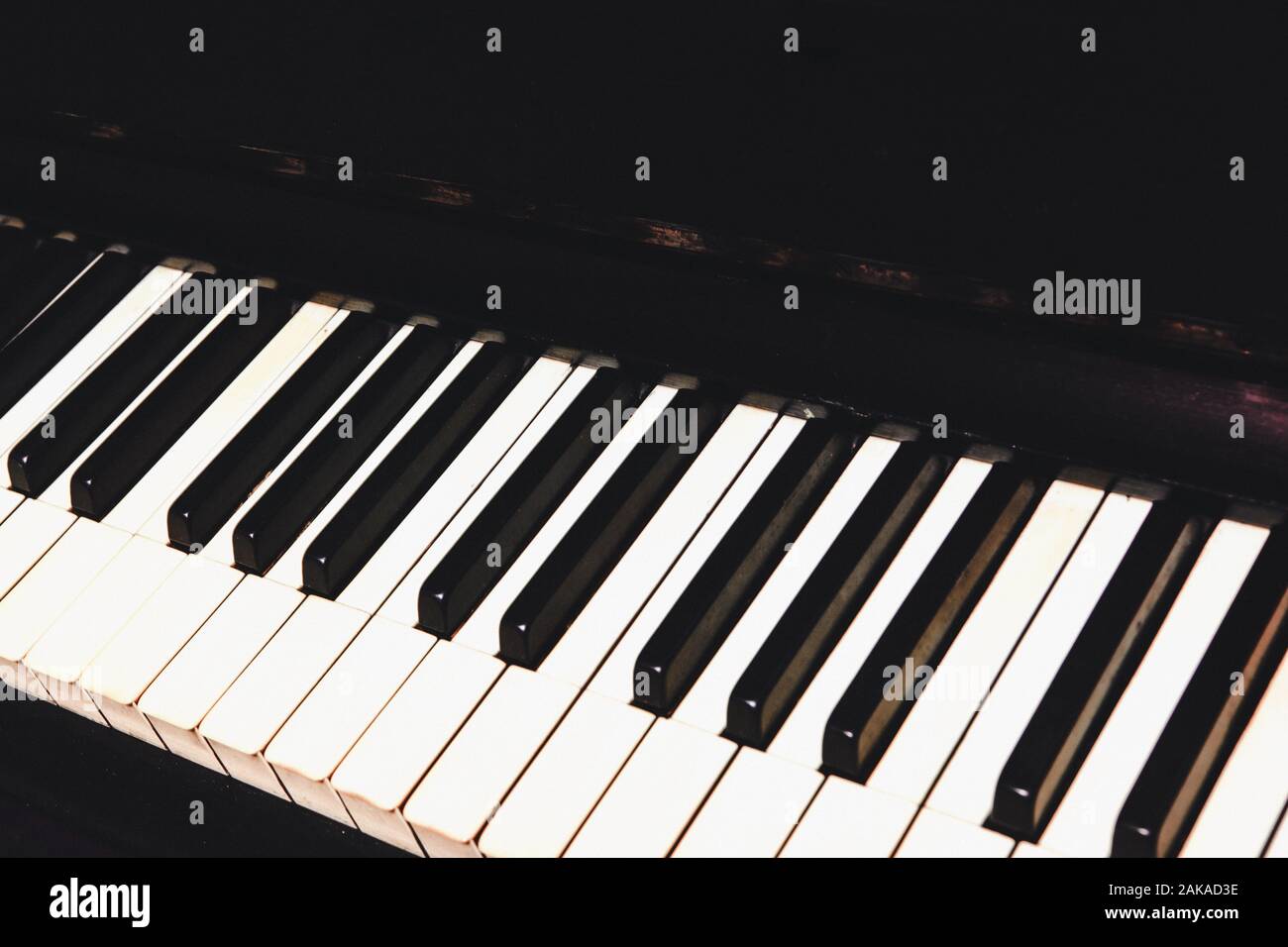 Tastiera avorio del pianoforte vintage Foto Stock