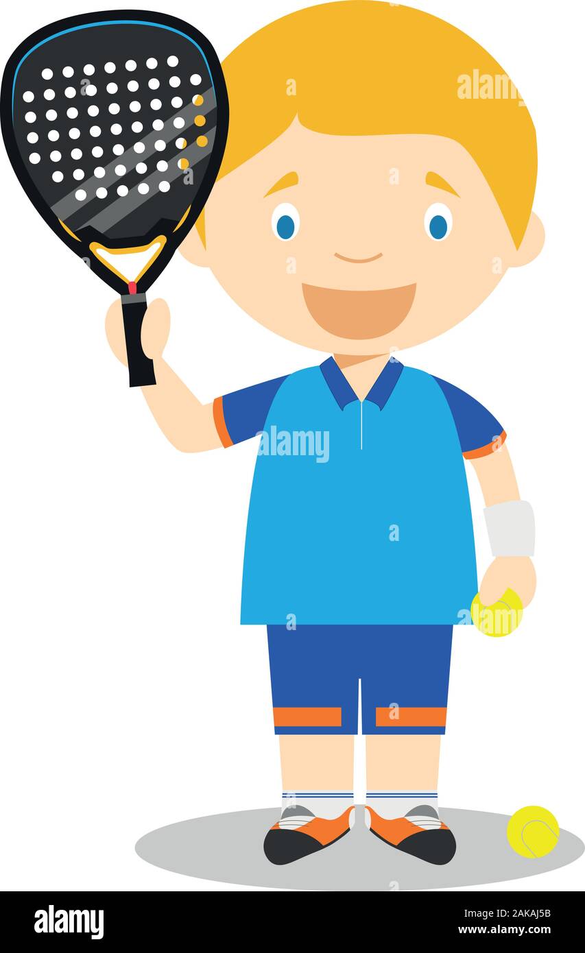 Sport cartoon illustrazioni vettoriali: Paddle Tennis Illustrazione Vettoriale