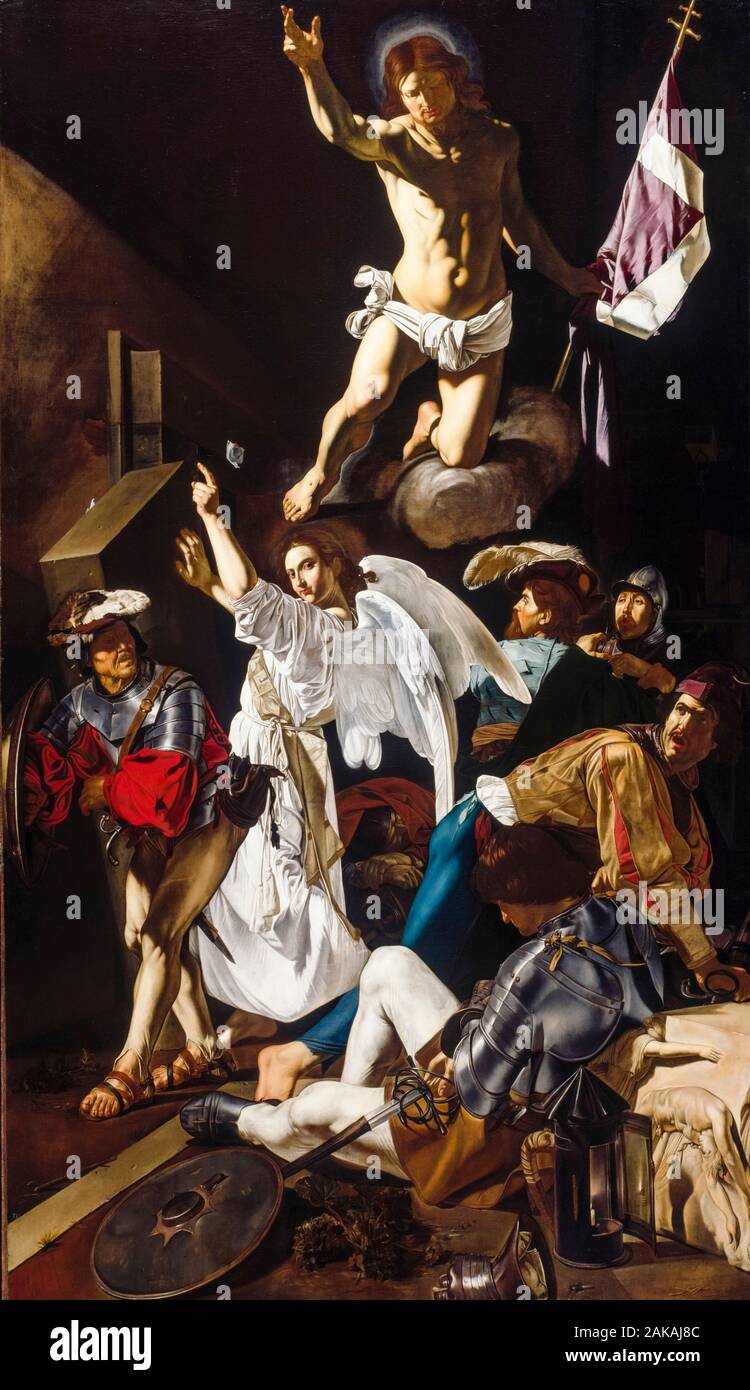 Francesco Buoneri chiamato Cecco del Caravaggio, la Risurrezione, pittura, 1619-1620 Foto Stock