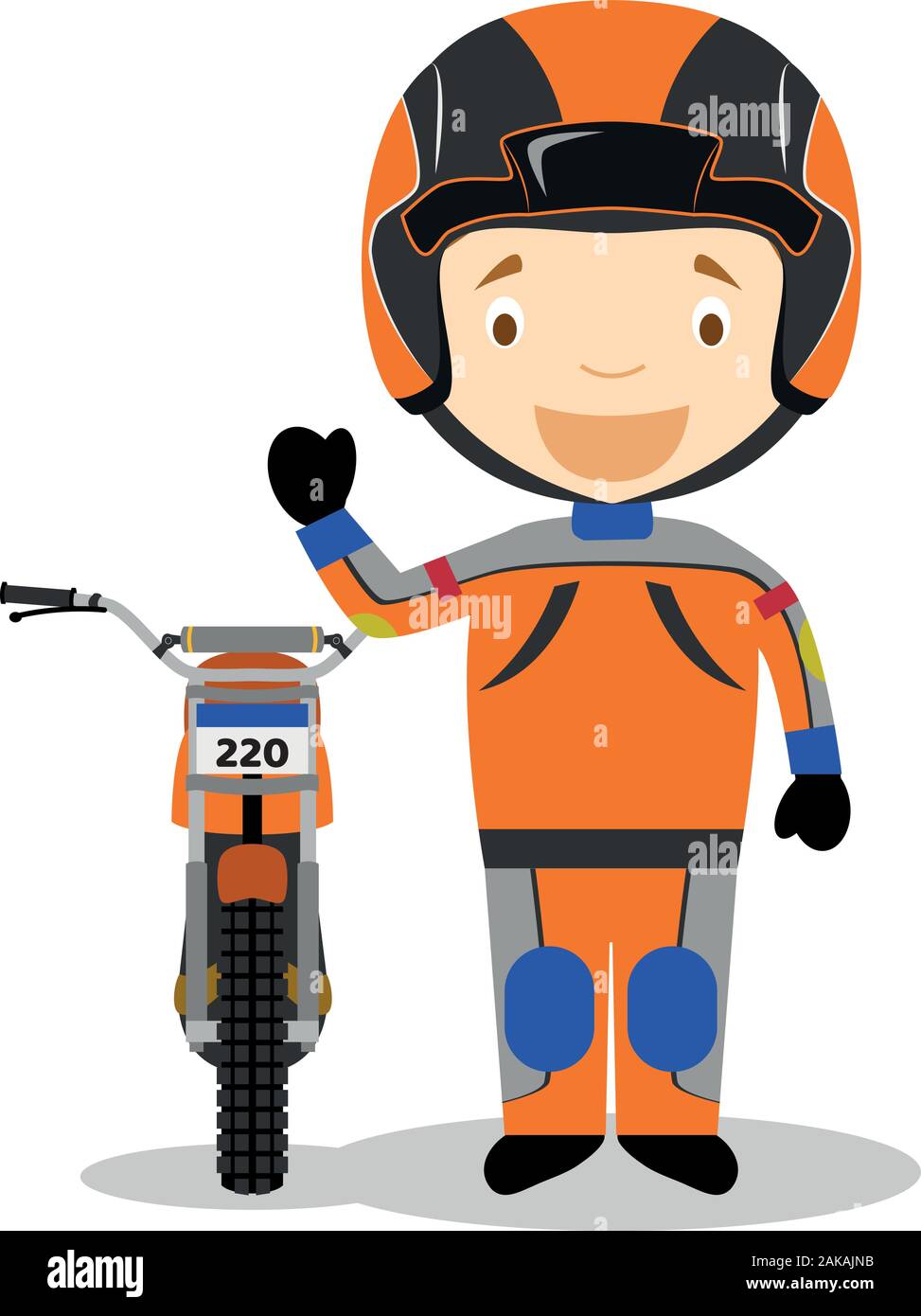 Sport cartoon illustrazioni vettoriali: Trial Illustrazione Vettoriale