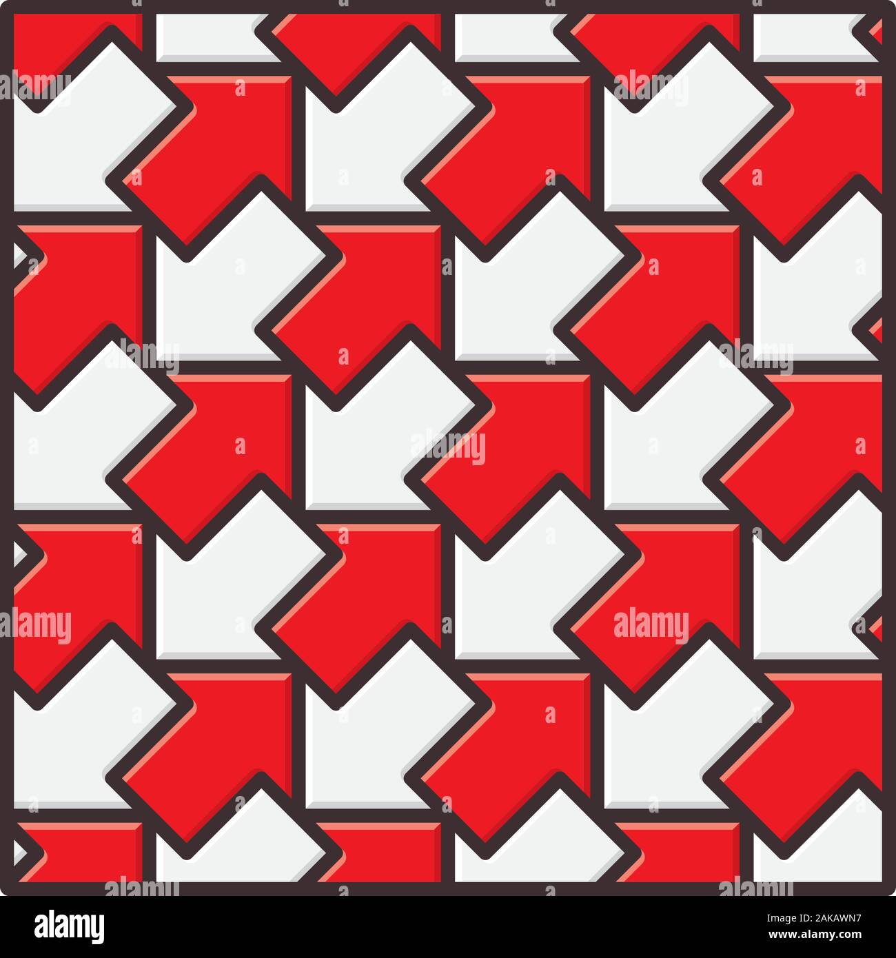 Il bianco e il rosso frecce diagonali in piazza illustrazione vettoriale per giorno opposto il 25 gennaio. Illustrazione Vettoriale