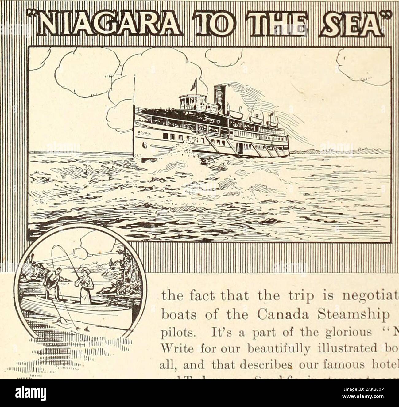 Canadian mining journal luglio-dicembre 1915 . Theres una fasc-ination aboutinformazioni rapids. Tutti gode del experienceof Shooting the Rapids sullato fiume San Lorenzo. Eil entusiasmo e interesse ofit tutti non è in alcun saggio attenuato dal fatto che il viaggio è negoziata in assoluta sicurezza dal staunchboats del Canada Steamship Lines, nelle mani di experiencedpilots. La sua parte del glorioso Niagara-per-il-gita in mare-vacanze uniche.scrivere per il nostro bellissimo libro illustrato che racconta di itall, e che descrive i nostri famosi hotel a Murray Buyand Tadousac. Inviare 6c. in timbri a coprire i costi Foto Stock