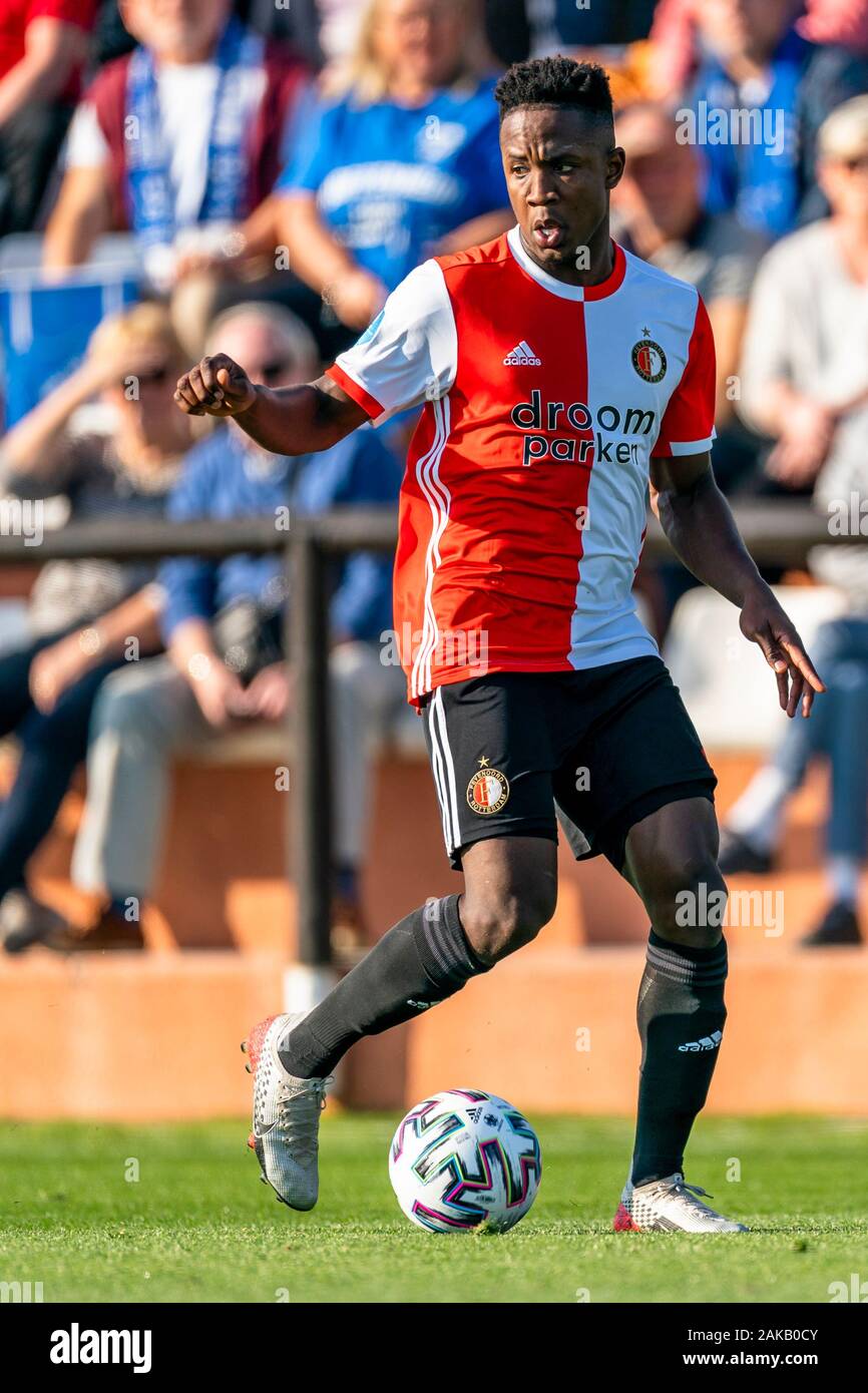 MARBELLA, 08-01-2020, calcio, , olandese eredivisie, stagione 2019-2020, Feyenoord player Malacia Tyrell, durante la partita Hoffenheim - Feyenoord Foto Stock