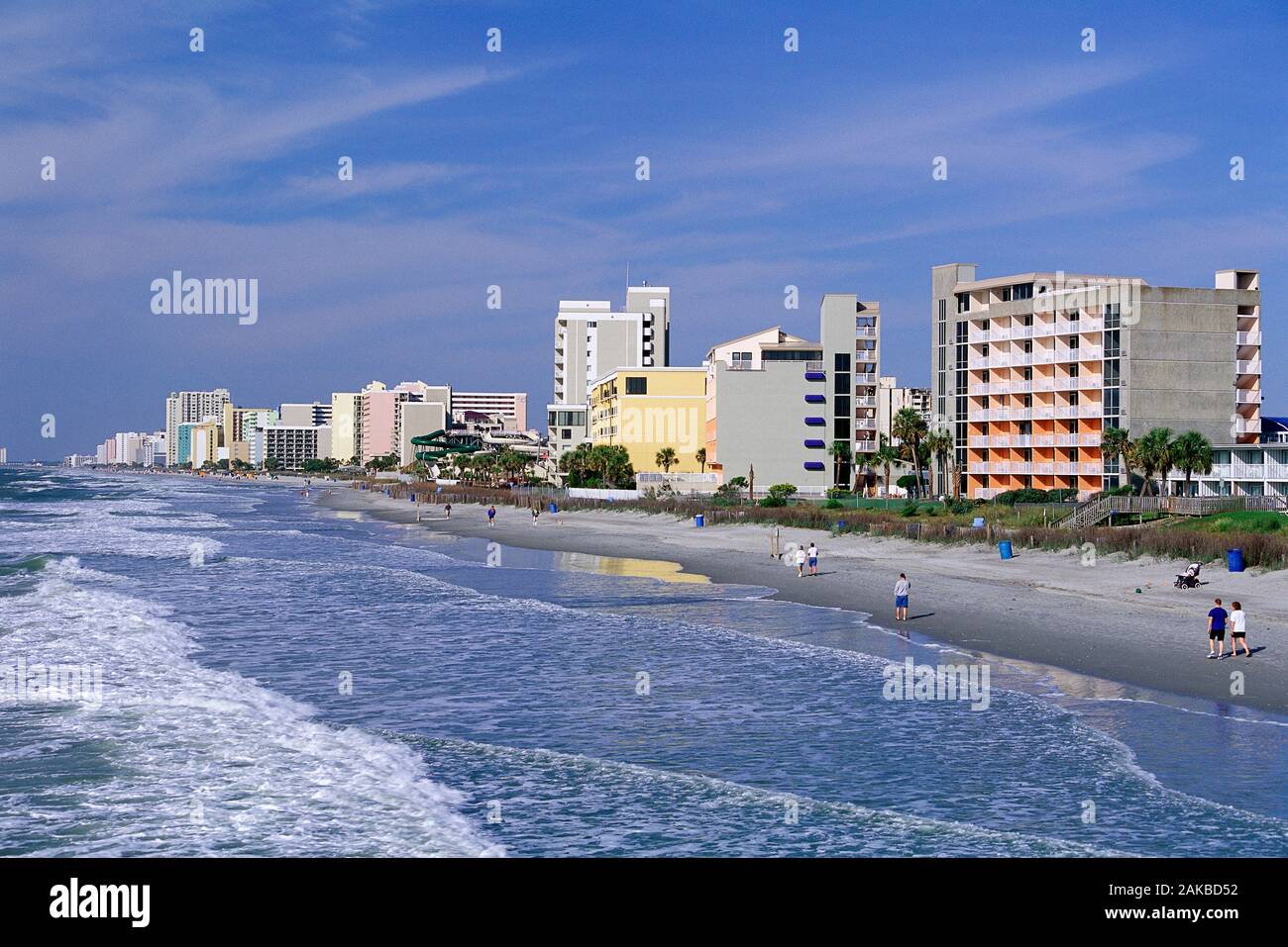 Vista del litorale, Myrtle Beach, Carolina del Sud, STATI UNITI D'AMERICA Foto Stock