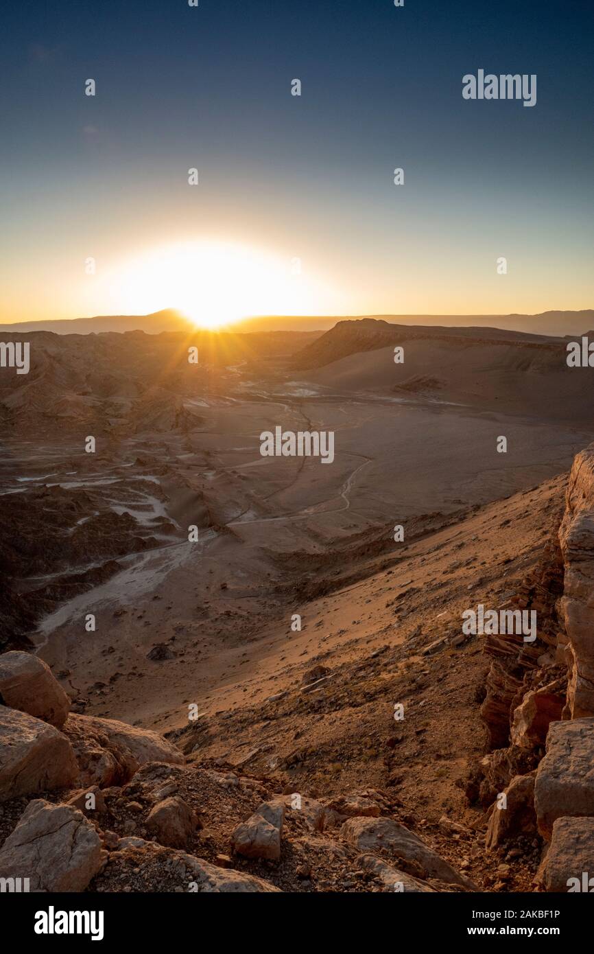 El Valle de la Luna (valle della luna), San Pedro de Atacama, Cile settentrionale Foto Stock