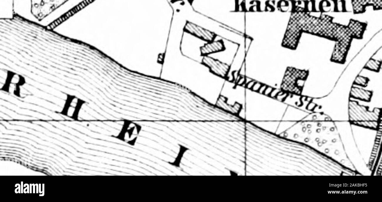 La Germania meridionale, inclusi Wurtemberg e Baviera: manuale per viaggiatori . graziosamente situato sull'Argen. Un' ammenda carvedaltar nel Prot. La chiesa di San Nicola. La Schwarze Grat, 2 ore da te e comanda una splendida vista delle Alpi e del Lago di Costanza.] Prettyscenery, ma poco importanti stazioni: Unlerzeit, Aichstetten, Marstetlen-Aitrach,Mooshausen, Thatmheim; 59/2 M. Buxheim, una volta un monastero Certosino, nowa chateau del conte Waldbott-Bassenheim. - 62 M. Memmingen, vedere p. 33. 51 M. Mengen (Siegerist; Rail. Il ristorante), sul Ablach. Fkom Mengen a Sigmaeingen, 6M. (Ferroviaria in 24min.). Foto Stock