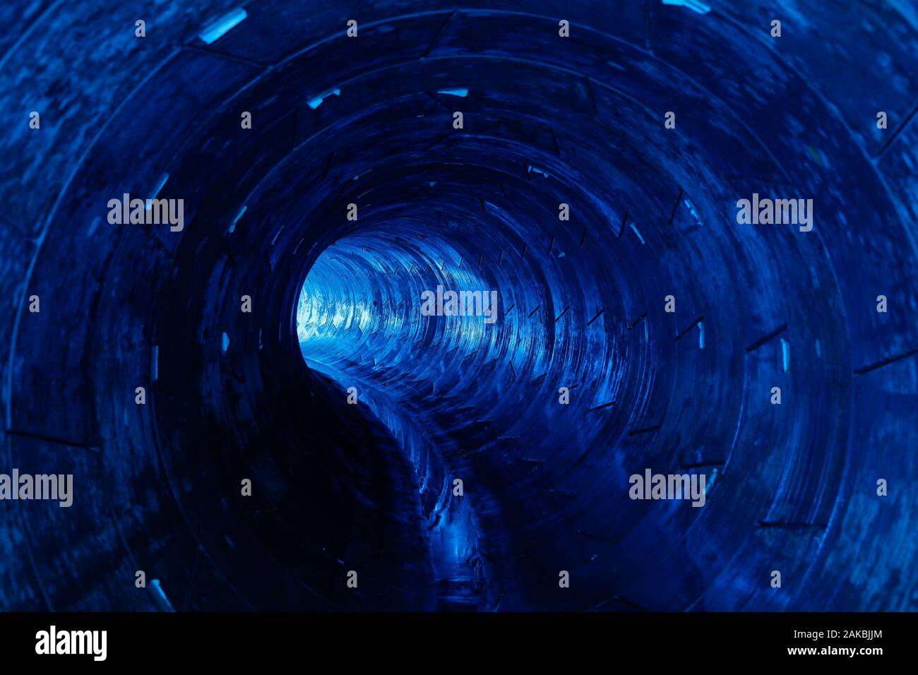 Oberhausen, la zona della Ruhr, Renania settentrionale-Vestfalia, Germania - Emscher refluo fognario Emscher conversione, nuova costruzione di AKE wastewater sewer Emsche Foto Stock