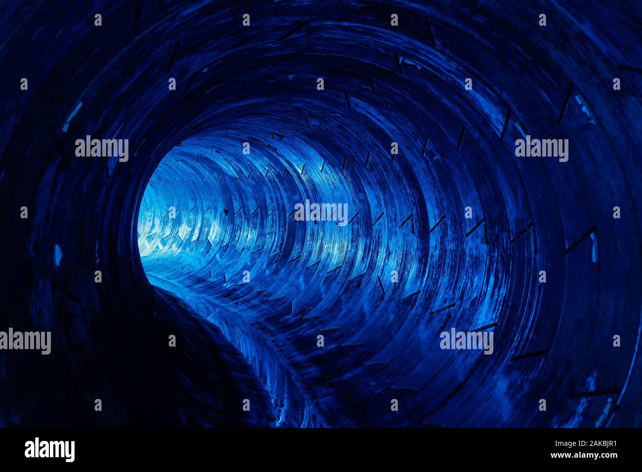 Oberhausen, la zona della Ruhr, Renania settentrionale-Vestfalia, Germania - Emscher refluo fognario Emscher conversione, nuova costruzione di AKE wastewater sewer Emsche Foto Stock