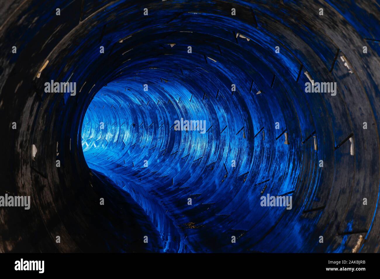 Oberhausen, la zona della Ruhr, Renania settentrionale-Vestfalia, Germania - Emscher refluo fognario Emscher conversione, nuova costruzione di AKE wastewater sewer Emsche Foto Stock