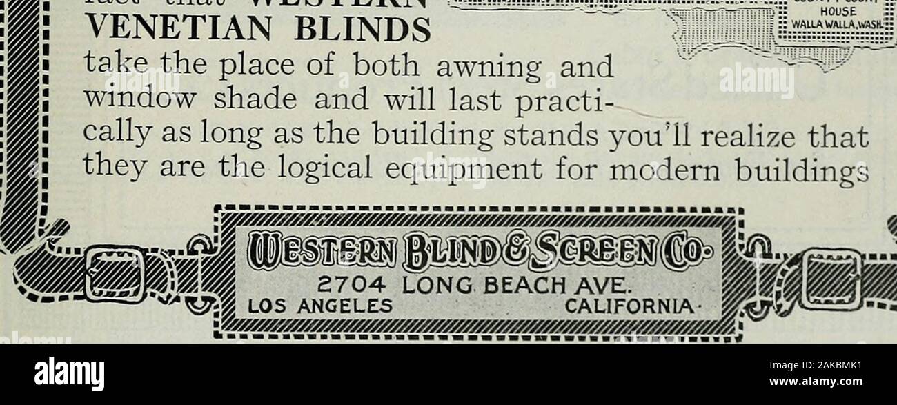 Architetto e ingegnere . .OdNTY corte : quando si - -^^- ; considerare la ^; fatto che Western ^=ii veneziane che prende il posto della tenda sia andwindow ombra e durerà practi-camente come lungo come l'edificio sorge il youll realizzare thatthey sono la logica attrezzature per edifici moderni Foto Stock