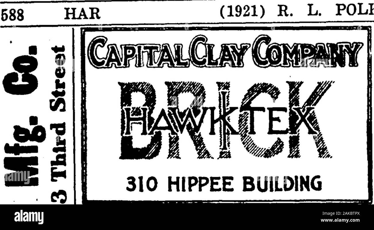 1921 Des Moines e Polk County, Iowa, Città Directory . Henry H cabtmkr H & M Furr niture ospedale bds 1719 Des Moinei^Harris Henry H carp res 2701 Kinsey Harris omero H solr Swift & Co rej? 2107 Mondamin av j Harris Homer W rms elk 6 Coloniail Apts I Jack Harris reprmn fonografo Shop bds 776 XIV * ho Harris Jacob H watchmn res 1326 5thHarris Jas M mtrmn res 2337 e GrandHarris Jane P elk batteria capitale & Electric Co rms 1033 XXVI MI Harris Jeff cook rms 840 3d i Harris John rms 609 WalnutHarris John (c) porter Hawkeye Hp- tel res 2334 s Unione Il fompick liiic //V &gt;. : (.. ,.•( SHLHKIi F Foto Stock