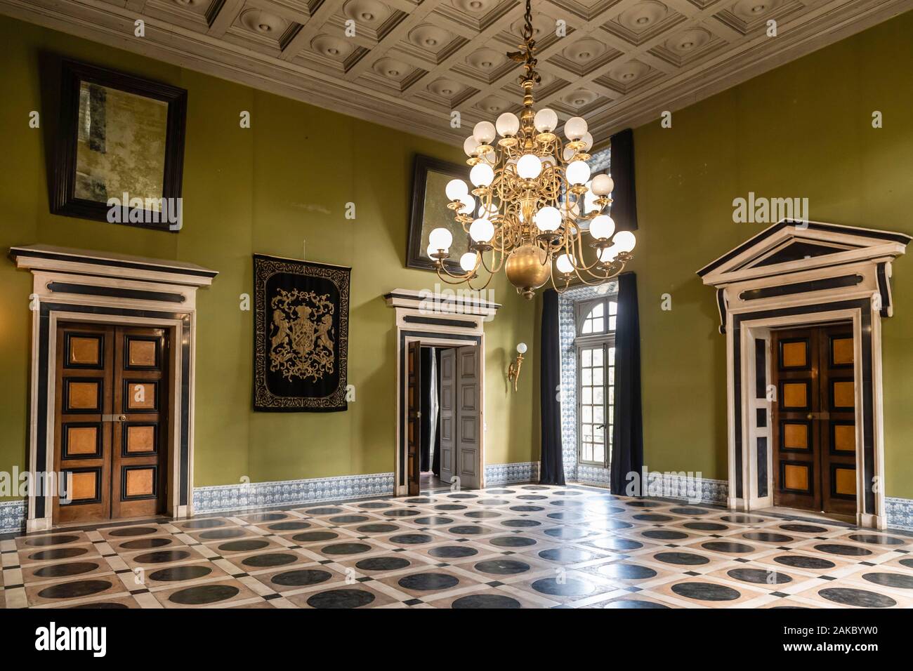 Francia, Yvelines (78), di Montfort-l'Amaury, Groussay castello, dance hall Foto Stock