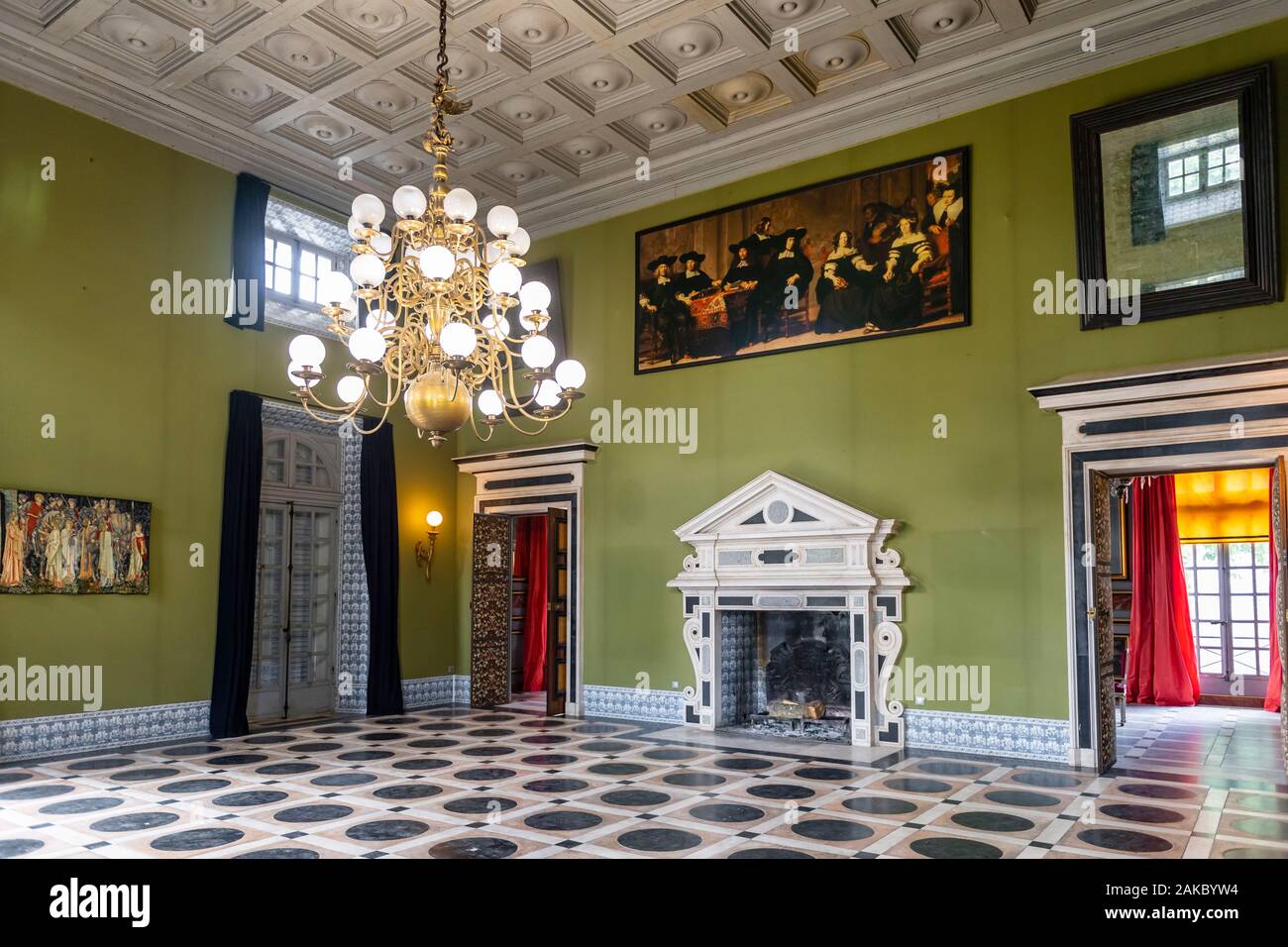 Francia, Yvelines (78), di Montfort-l'Amaury, Groussay castello, dance hall Foto Stock