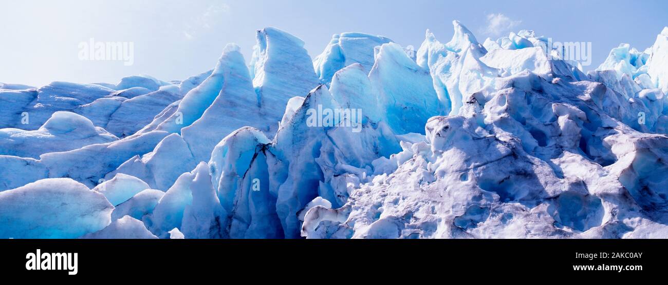 Paesaggio con vista del ghiacciaio, Alaska, STATI UNITI D'AMERICA Foto Stock