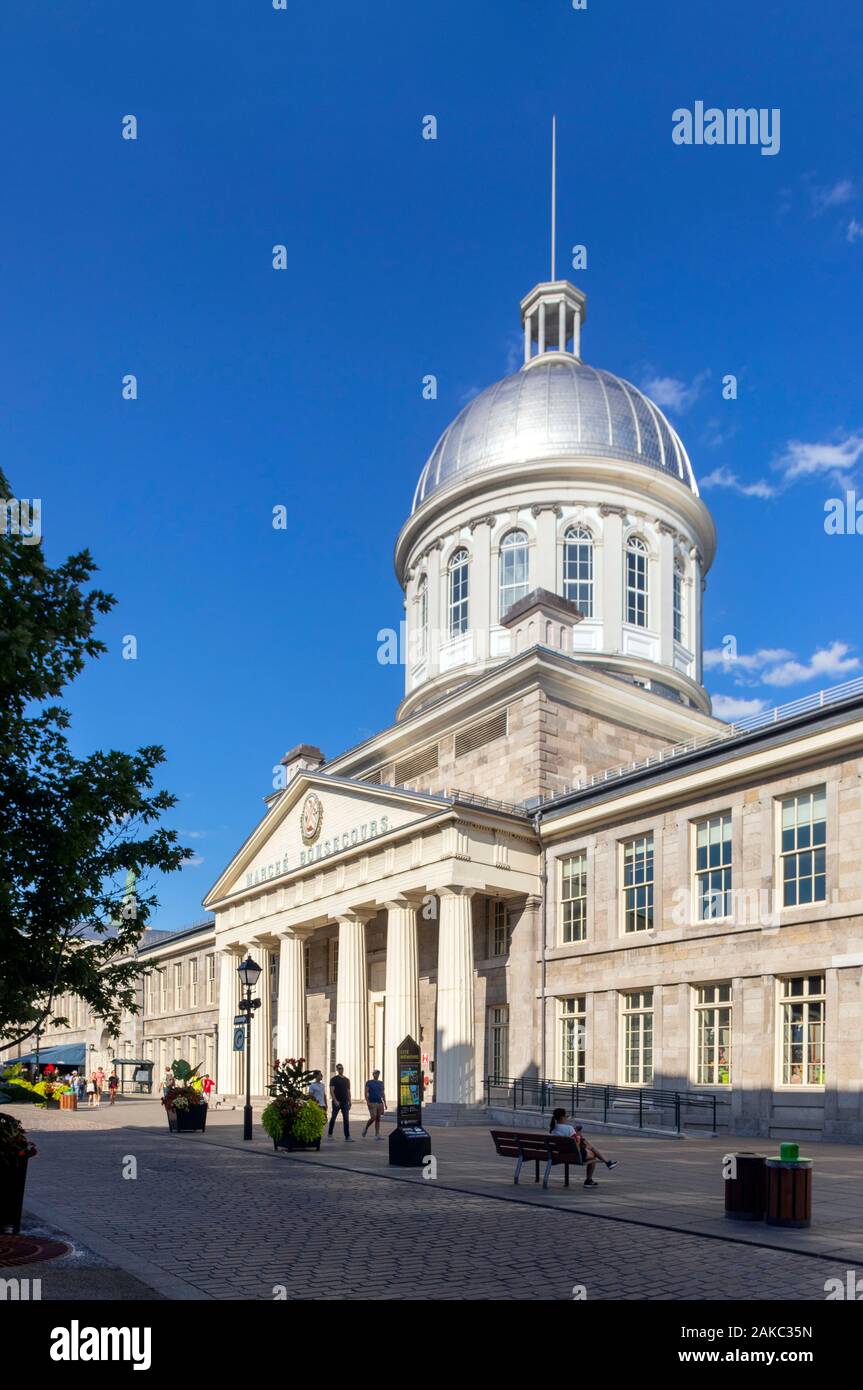 Canada, Provincia di Quebec, Montreal Vecchia Montreal, San Paolo Street, Bonsecours Market, un ex mercato pubblico e la sua cupola Foto Stock