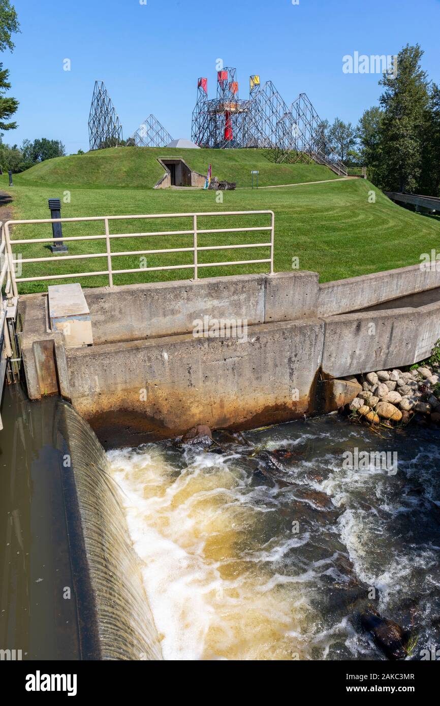 Canada, provincia del Québec, Regione Mauricie, Trois-Rivières, fucine du Saint-Maurice National Historic Site, il primo sito industriale in Canada, produzione cast ron e ferro Foto Stock