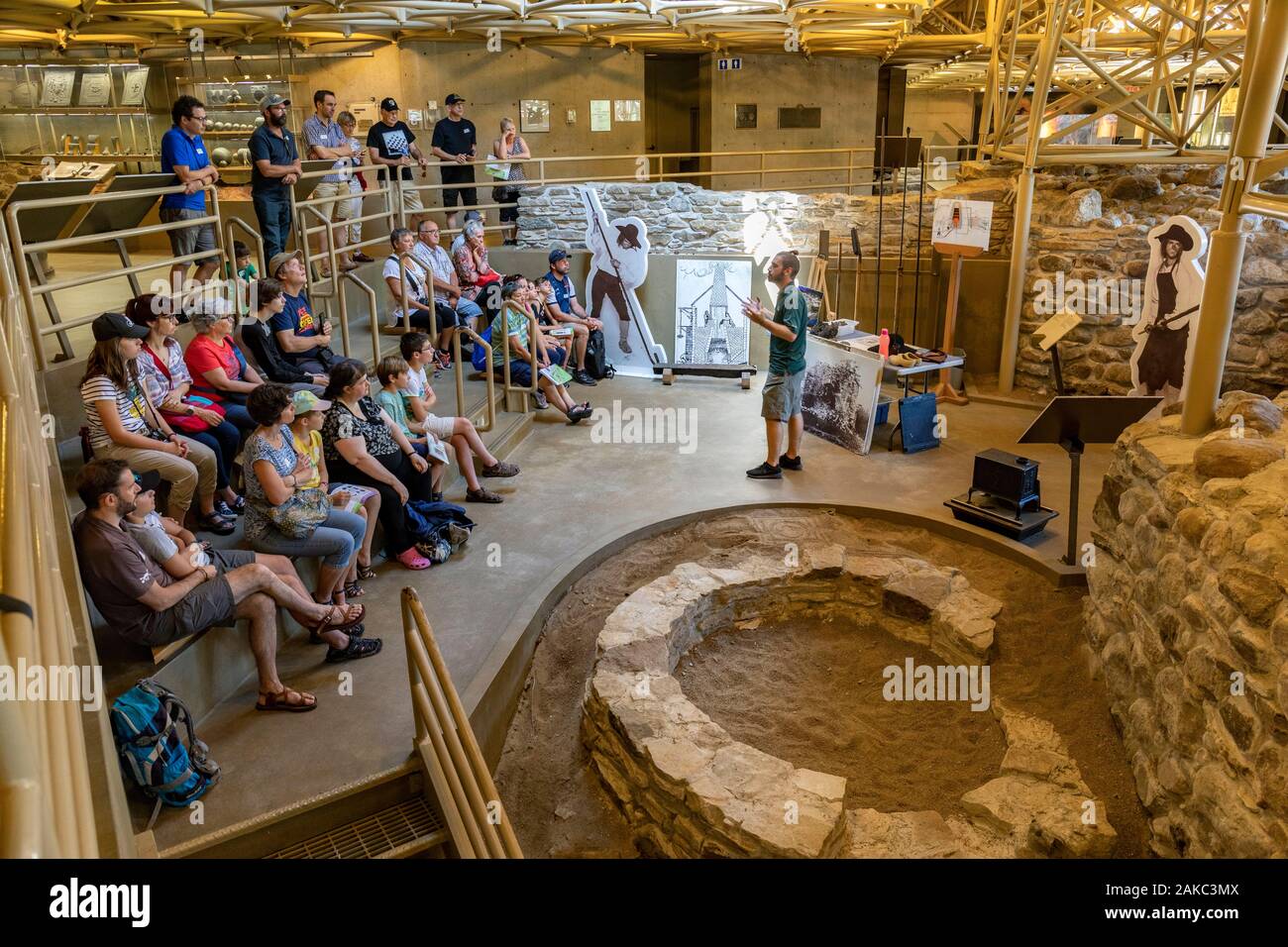 Canada, provincia del Québec, Regione Mauricie, Trois-Rivières, fucine du Saint-Maurice National Historic Site, il primo sito industriale in Canada, produzione cast ron e ferro Foto Stock