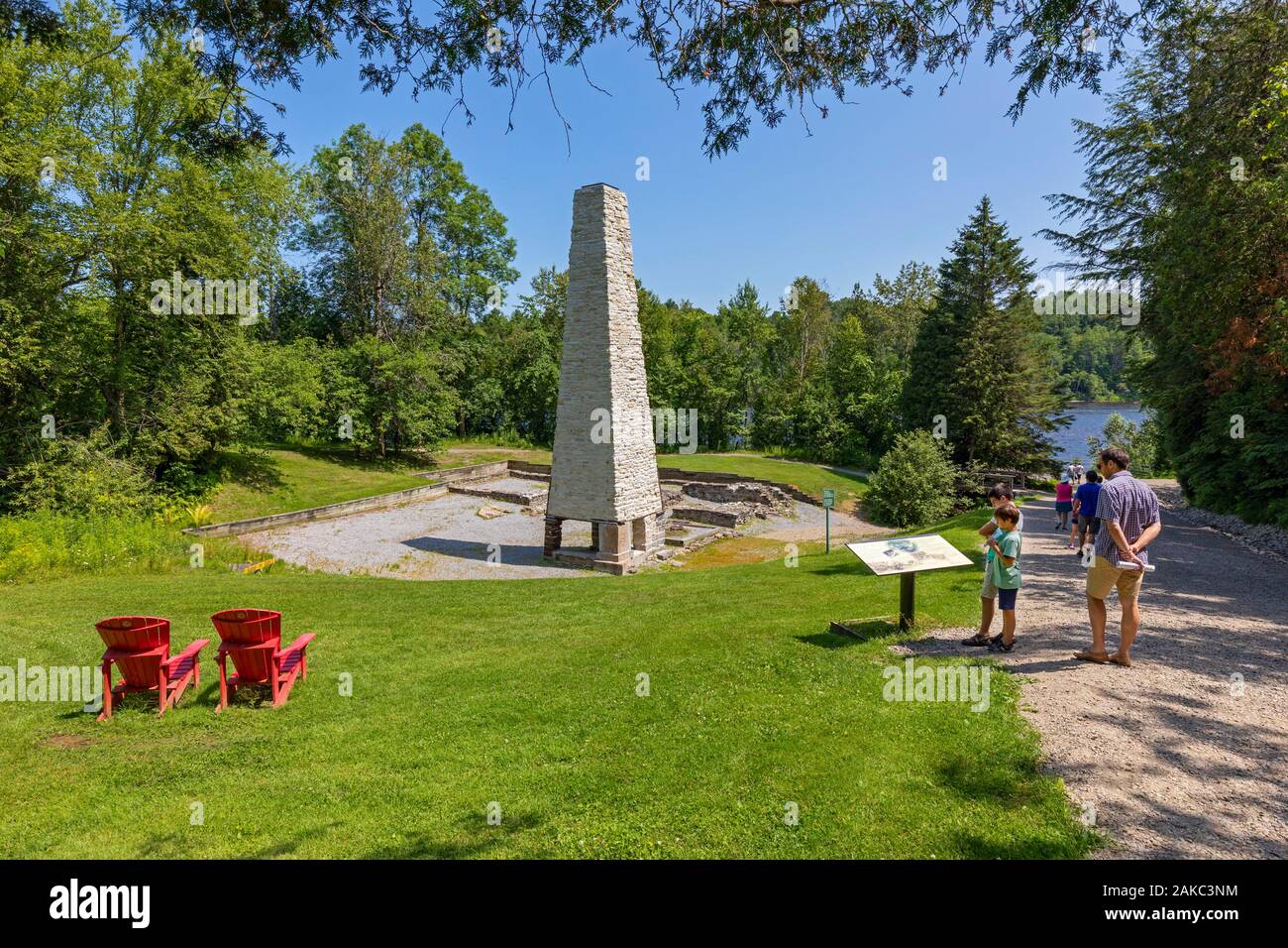 Canada, provincia del Québec, Regione Mauricie, Trois-Rivières, fucine du Saint-Maurice National Historic Site, il primo sito industriale in Canada, produzione cast ron e ferro Foto Stock