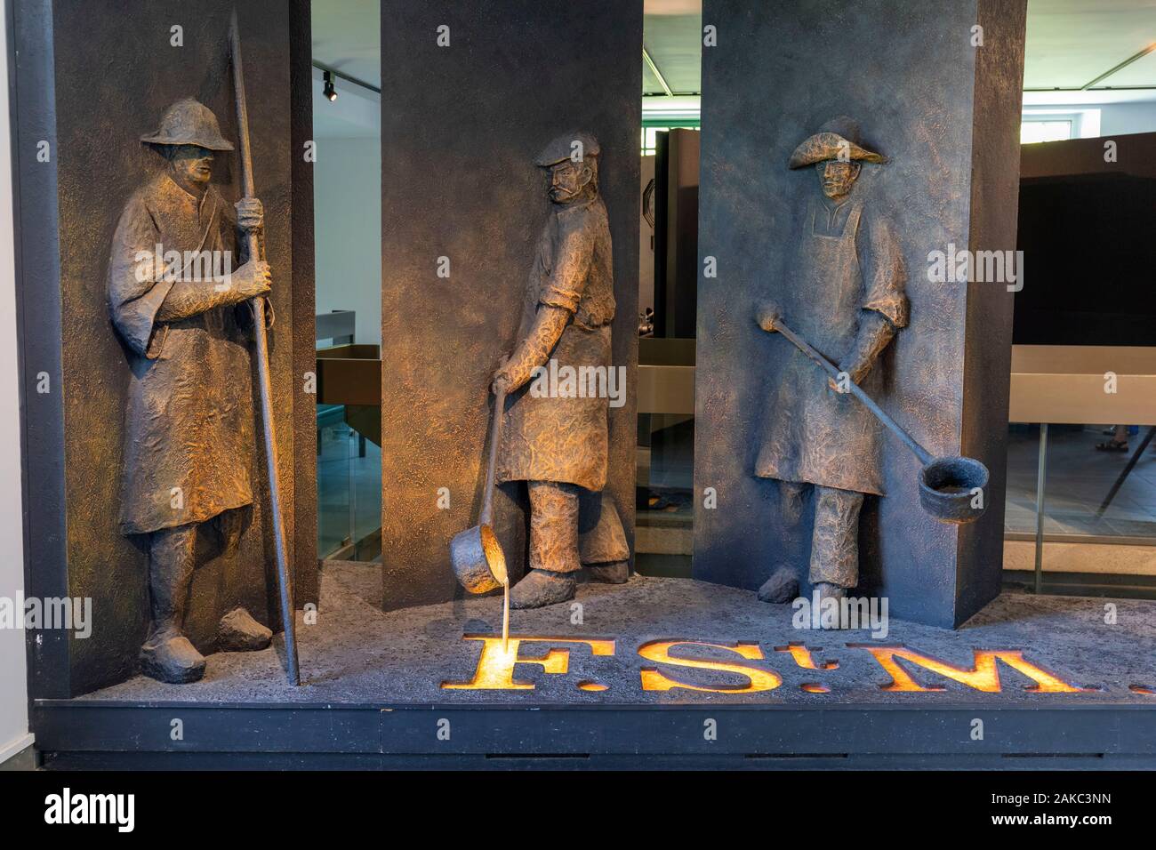 Canada, provincia del Québec, Regione Mauricie, Trois-Rivières, fucine du Saint-Maurice National Historic Site, il primo sito industriale in Canada, produzione cast ron e ferro Foto Stock
