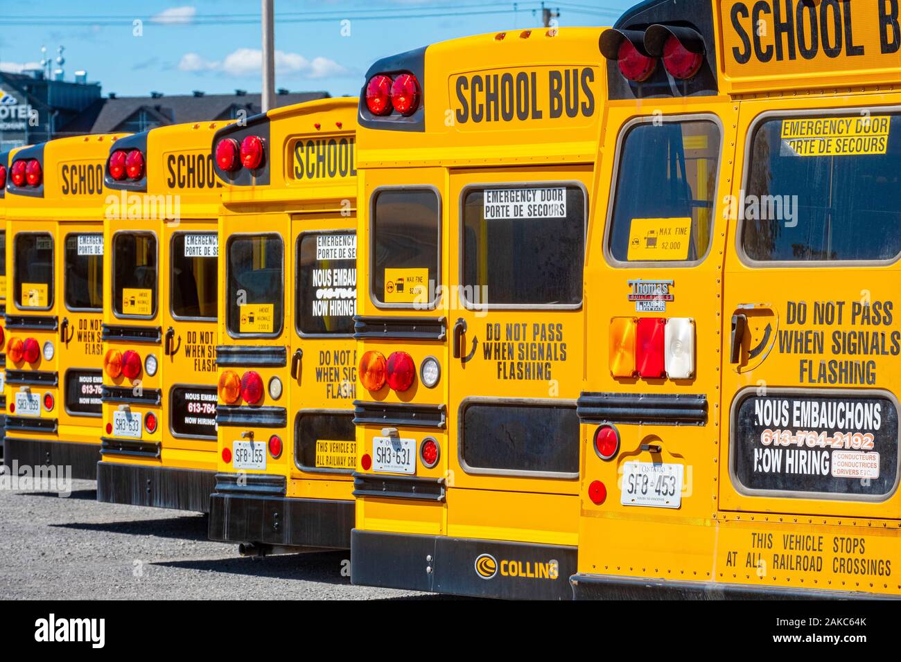 Canada, Provincia di Ontario, scuola bus Foto Stock