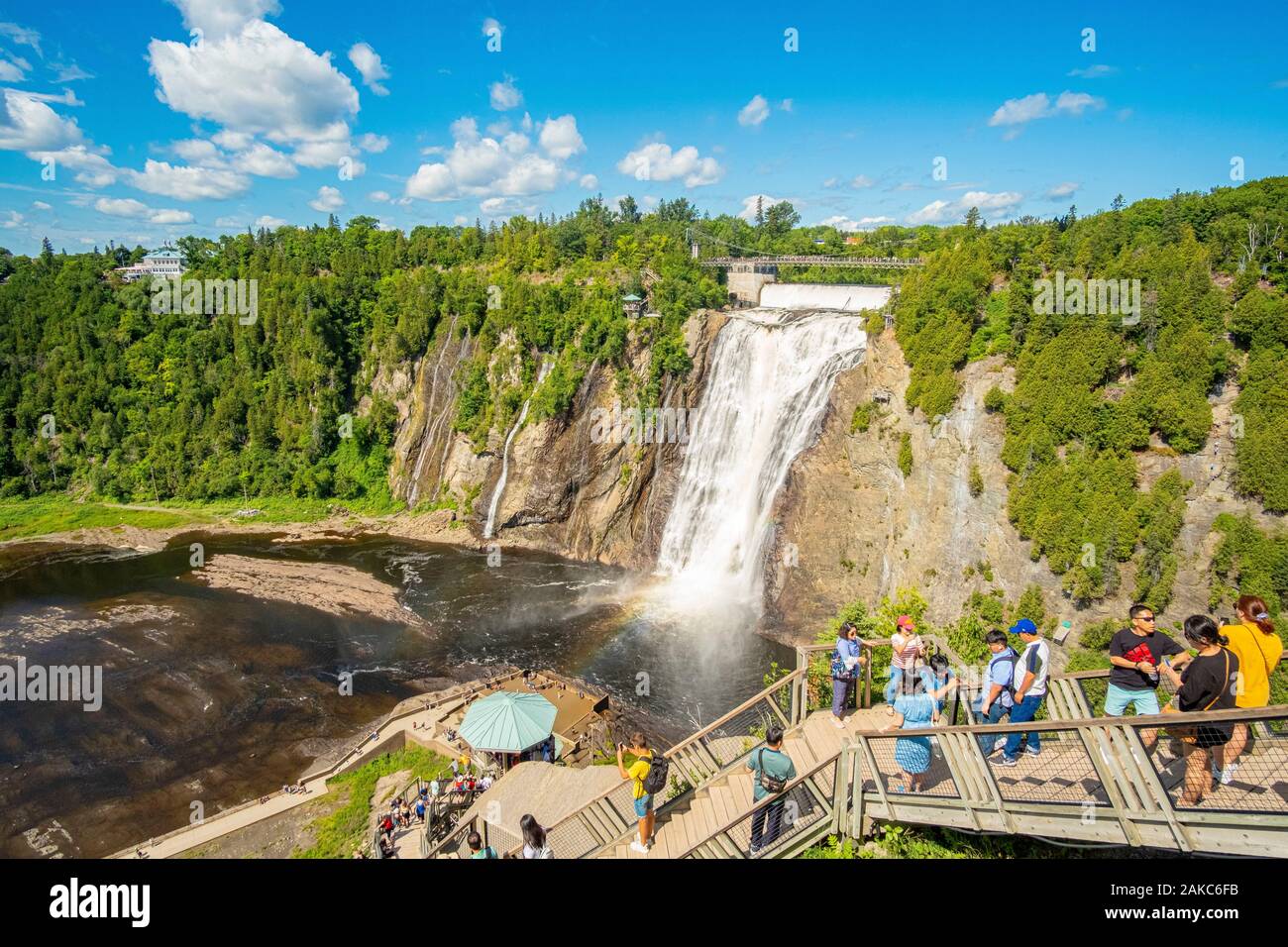 Canada, Québec Provincia e Comune di Boischatel, Montmorency Falls Park Foto Stock