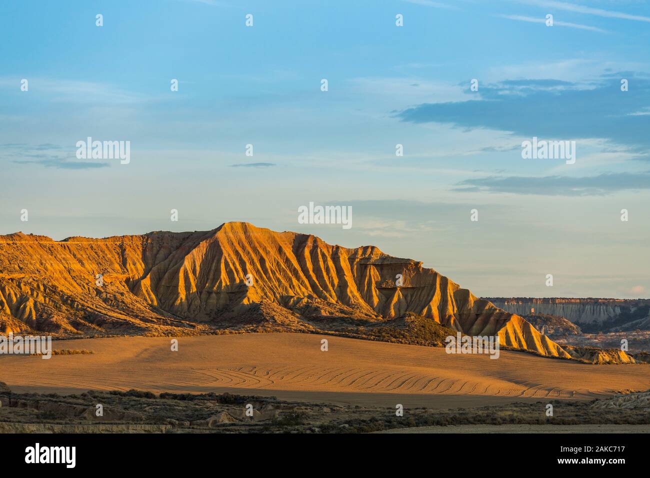 Spagna, Navarra, Arguedas, Bardenas Reales Desert, Riserva della Biosfera dall'UNESCO Foto Stock