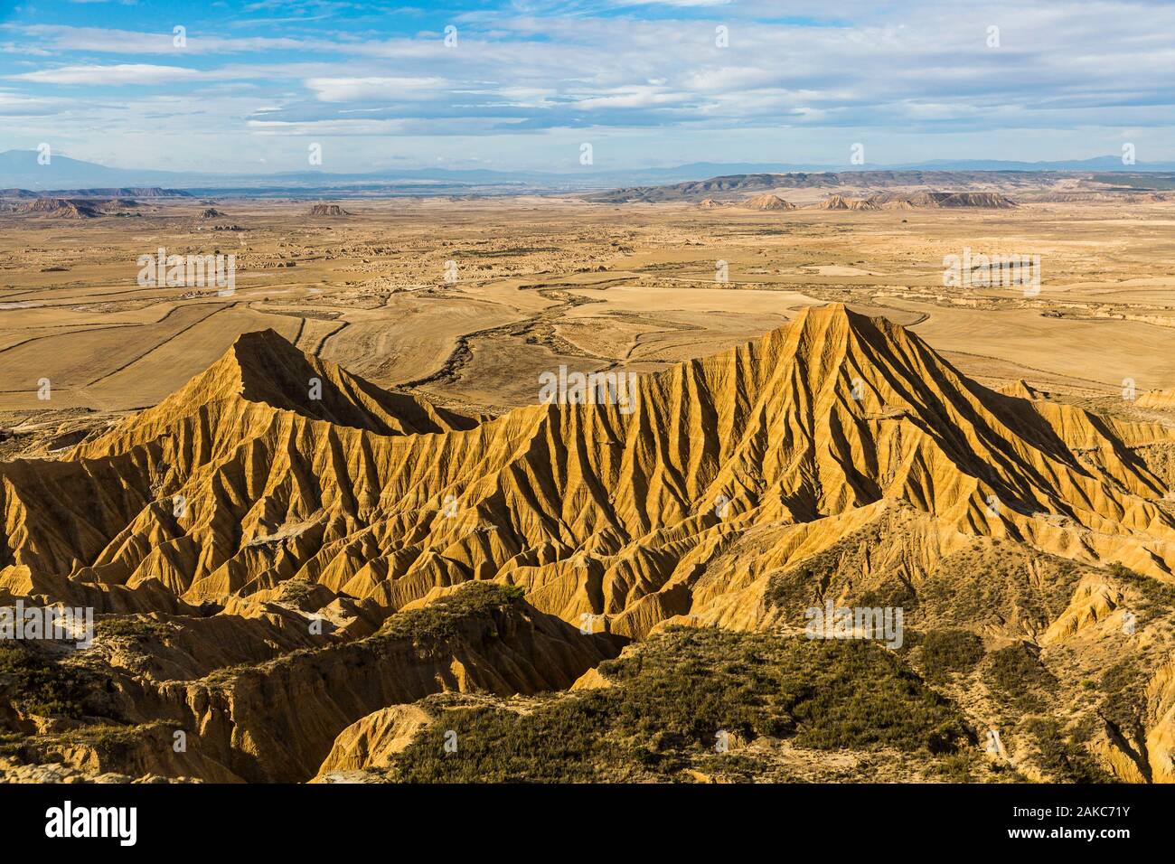 Spagna, Navarra, Arguedas, Bardenas Reales Desert, Riserva della Biosfera dall'UNESCO, labirinto di Pisquerra Foto Stock