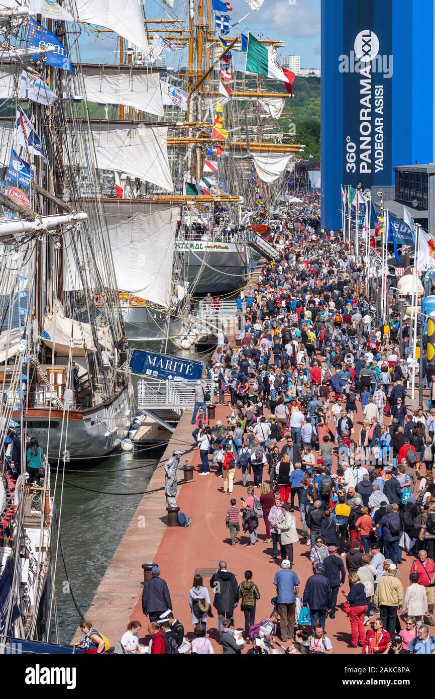Francia, Seine Maritime, Rouen, Armada di Rouen 2019, Promenade Normandie-Niemen Foto Stock