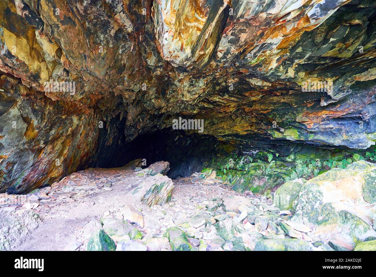 Cliffords grotta di roccia in Tsitsicama Sud Africa Foto Stock