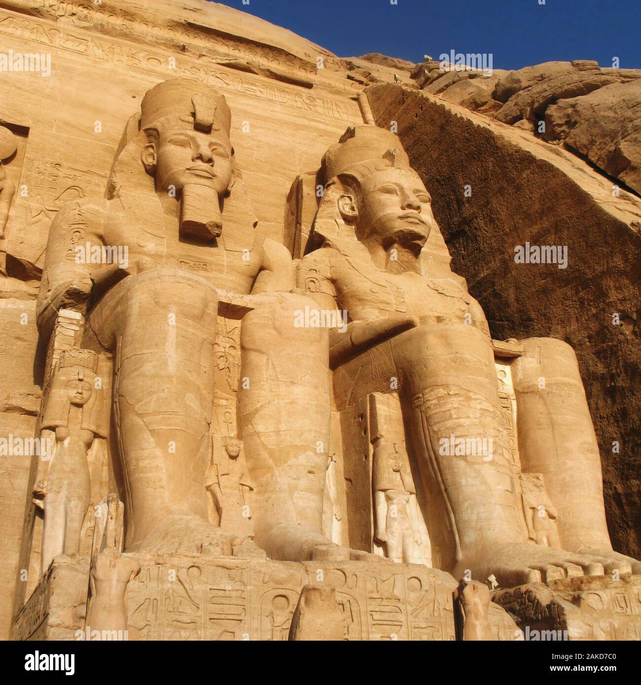 Il Grande Tempio di Abu Simbel Egitto. Foto Stock