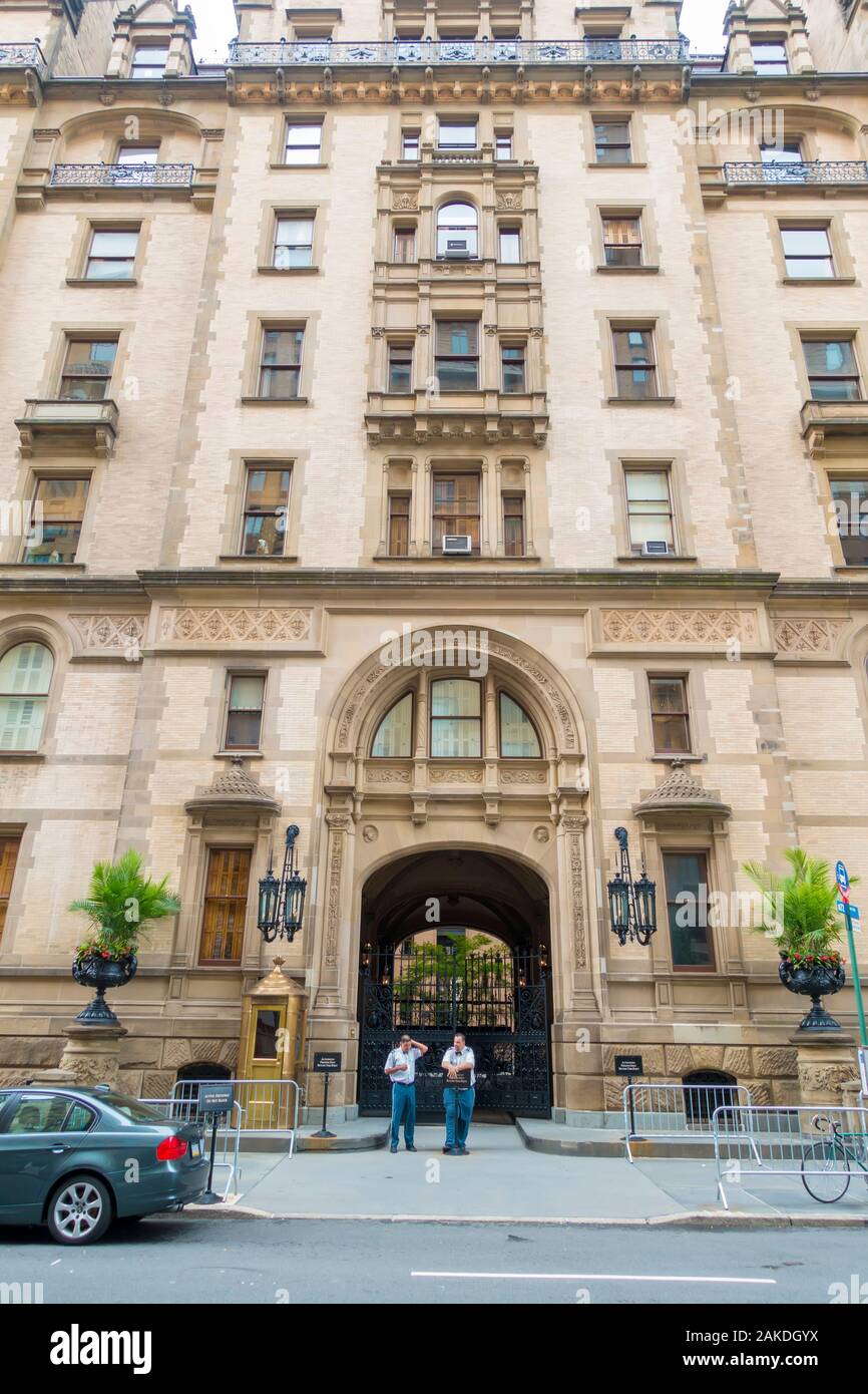 Dakota Building di New York City, NY, STATI UNITI D'AMERICA Foto Stock