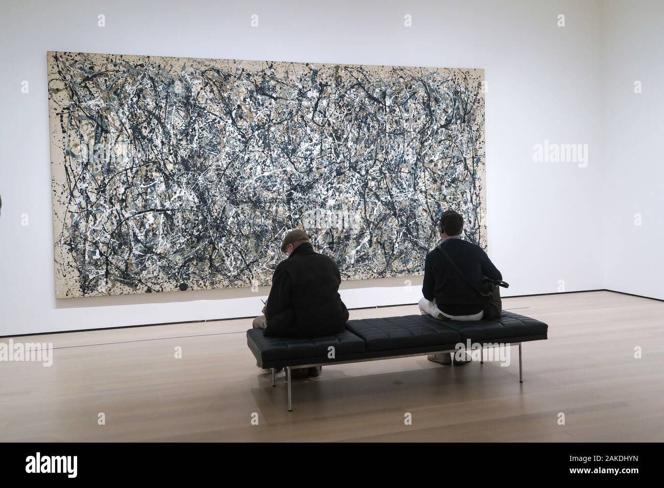 Il Museo di Arte Moderna è una grande attrazione per i turisti in Midtown Manhattan NYC, STATI UNITI D'AMERICA Foto Stock