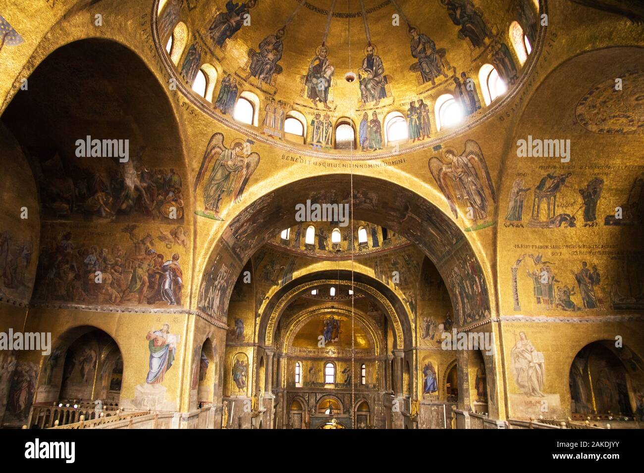 Decorate vivacemente Basilica di San Marco a Venezia Italia Foto Stock