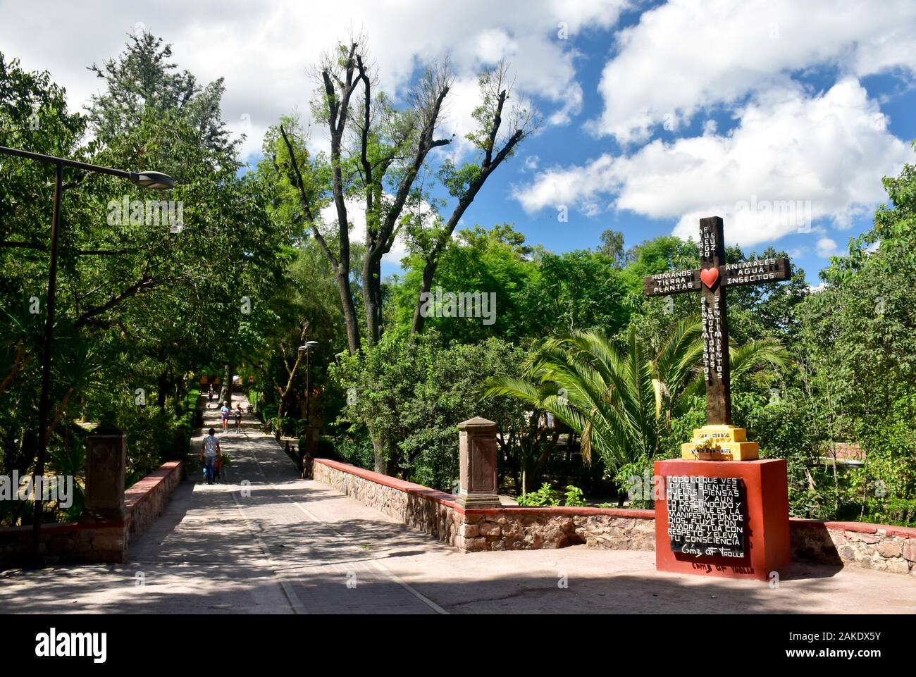 Scultura religiosa nel Parque Juarez, Juarez Parco, San Miguel De Allende; Messico; Foto Stock