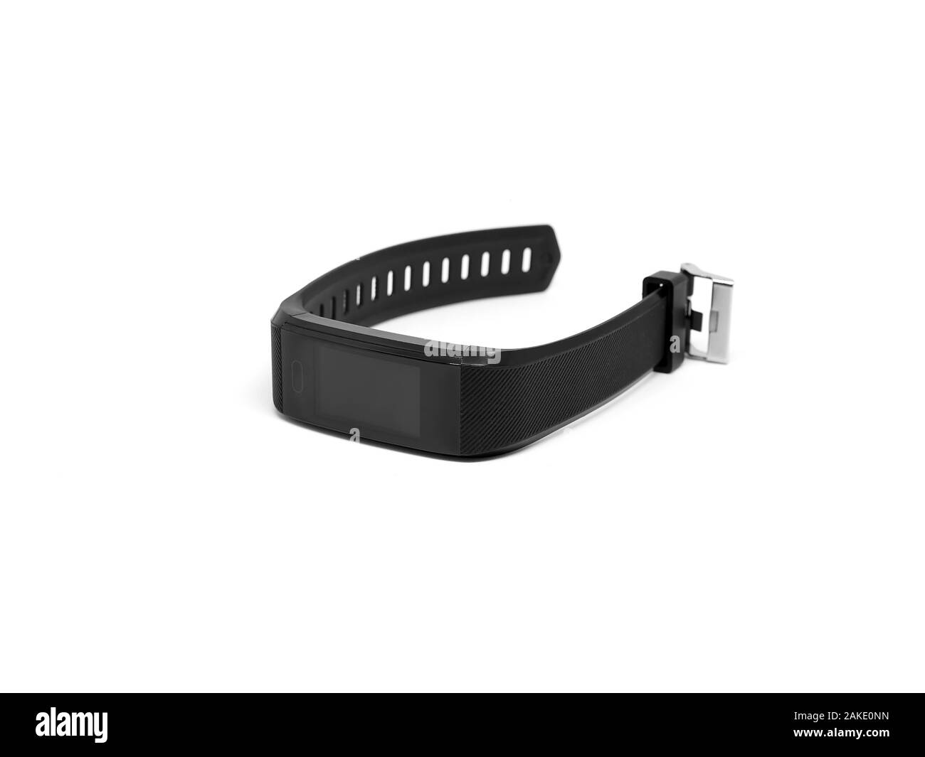 Lato anteriore della smart guarda su sfondo bianco. Foto Stock