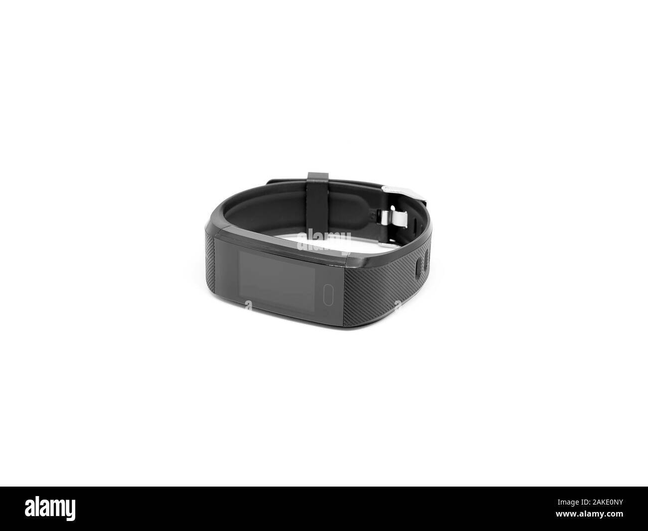 Lato anteriore della smart guarda su sfondo bianco. Foto Stock
