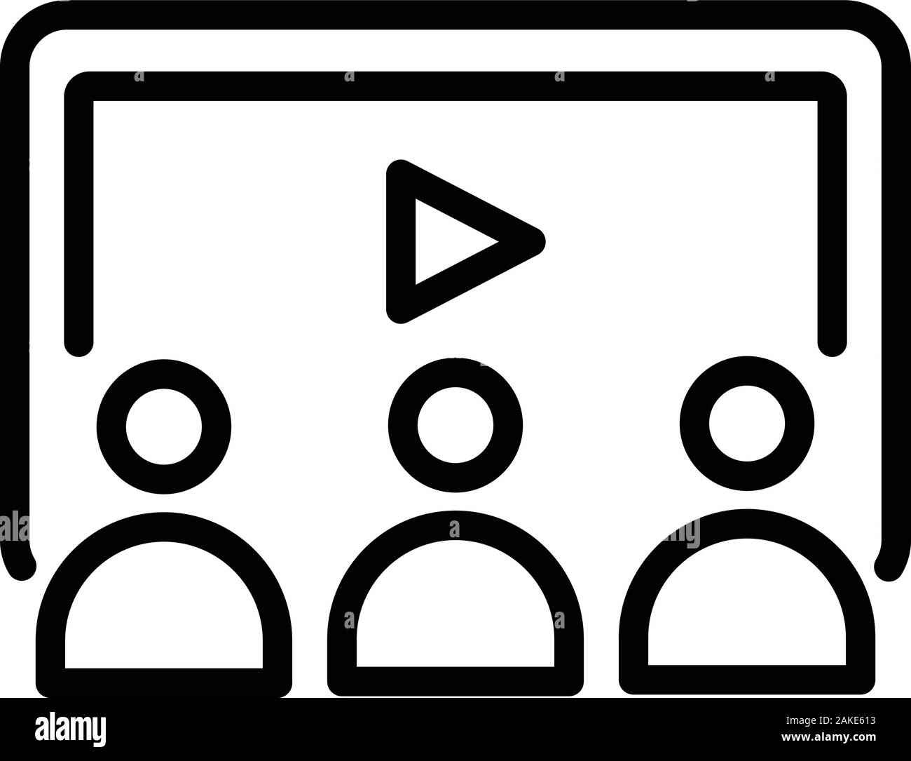 Cooking Show la riproduzione di icona di stile di contorno Illustrazione Vettoriale