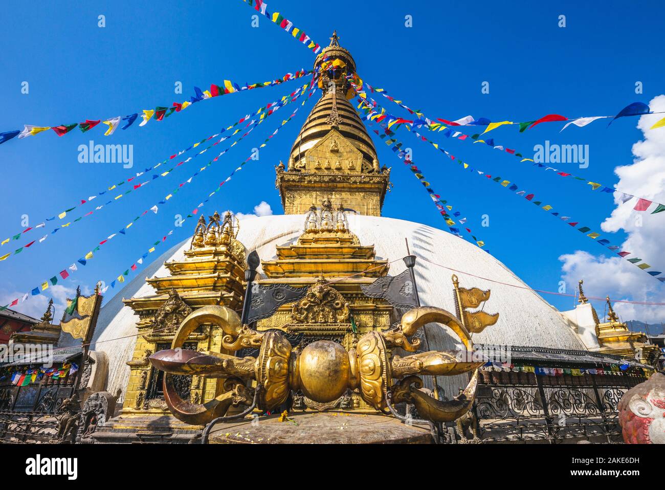 Swayambhunath, monkey temple a Kathmandu in Nepal Foto Stock