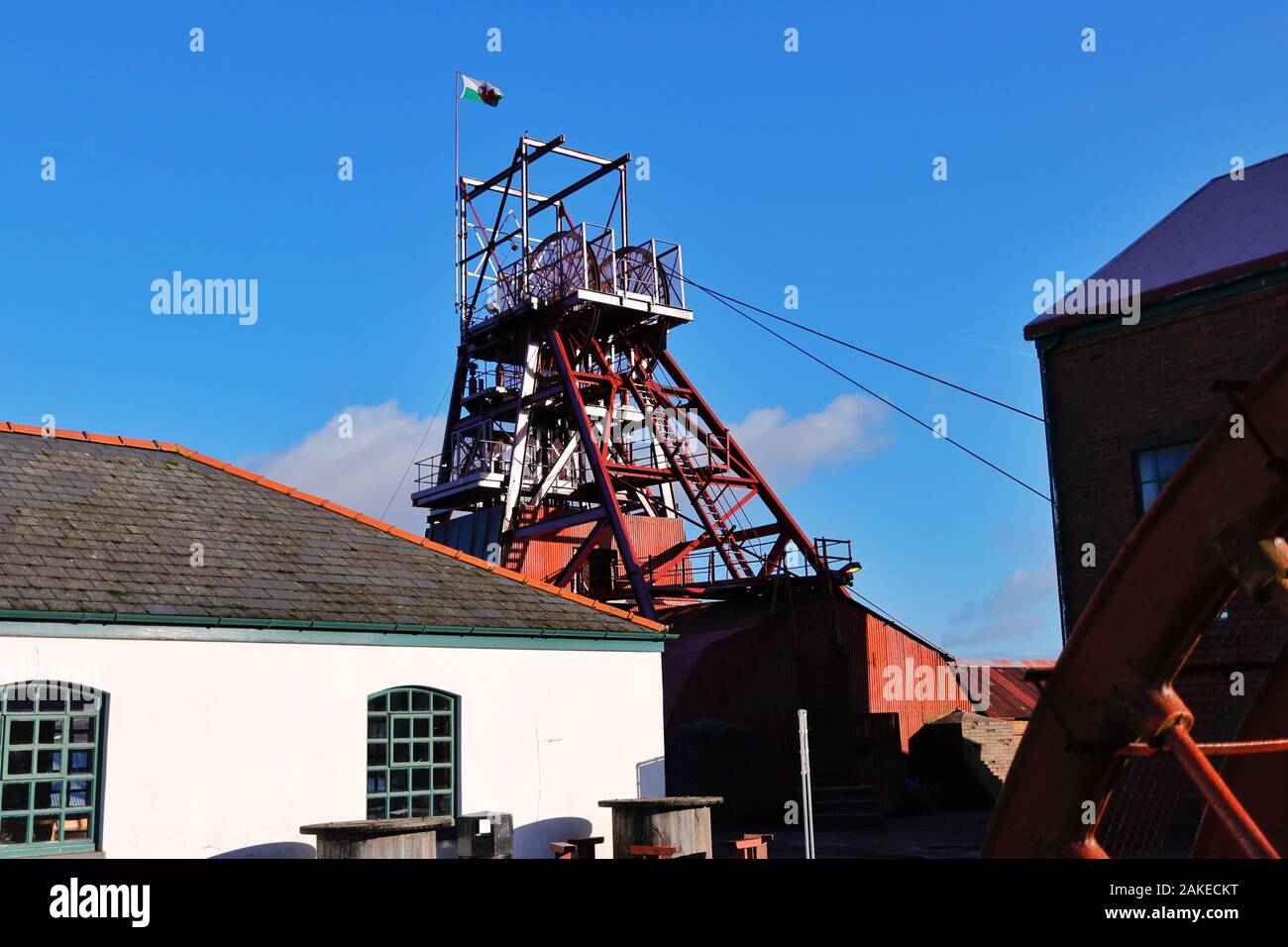 Il Big Pit National Coal Museum, Blaenavon, Wales, Regno Unito Foto Stock