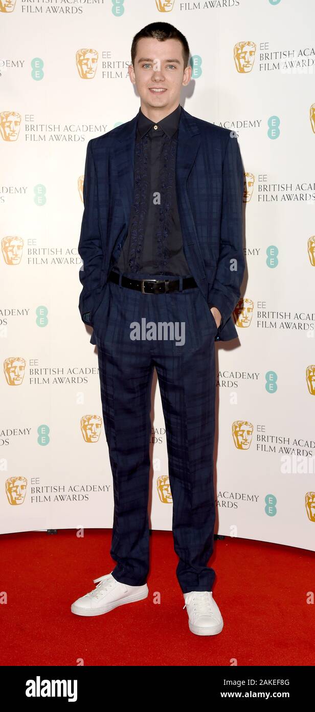 Foto deve essere accreditato ©Alpha premere 079965 07/01/2020 Asa Butterfield all'EE Bafta Film Awards 2020 candidature annuncio tenutosi a 194 Piccadilly a Londra Foto Stock