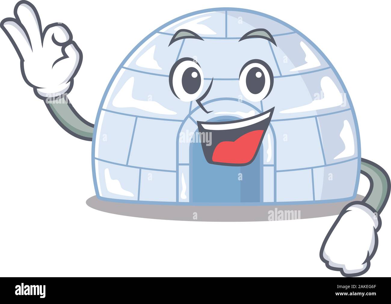 Una foto di igloo facendo un gesto corretto Illustrazione Vettoriale