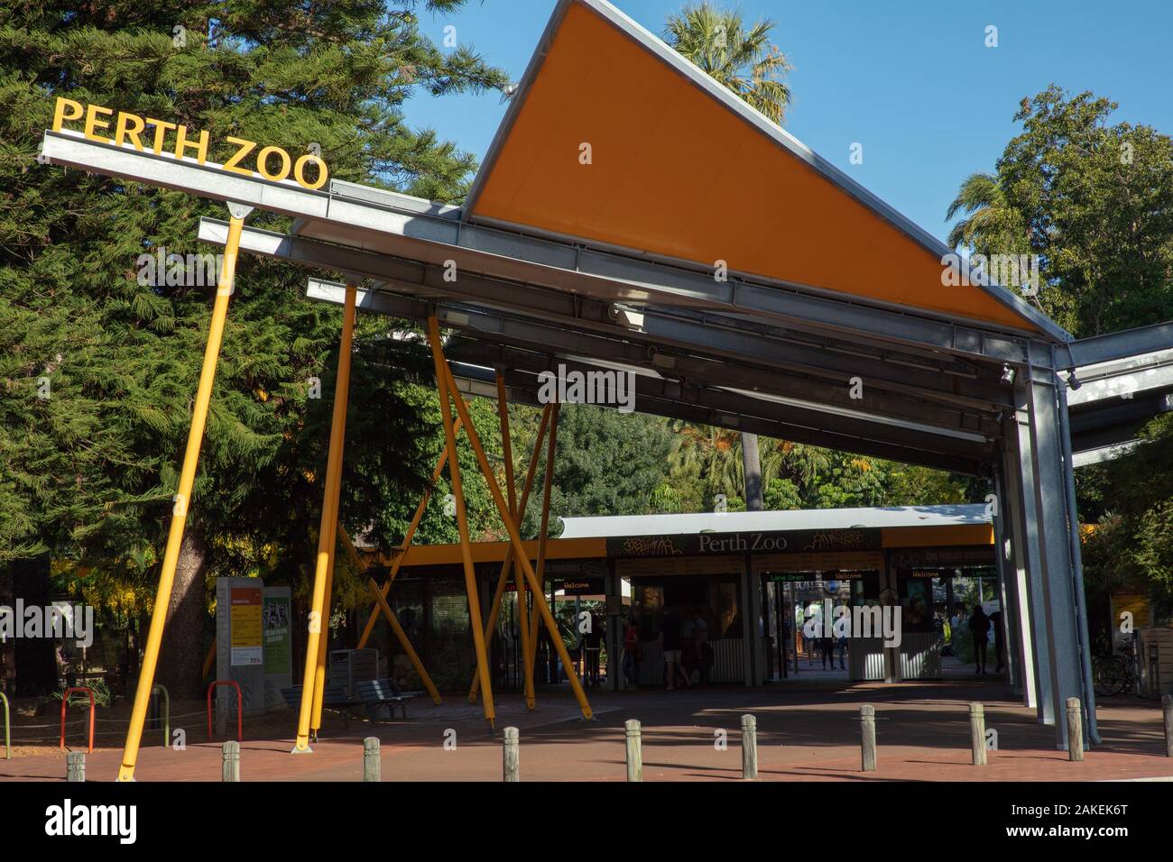 Segno dello Zoo e ingresso Perth, Western Australia. Foto Stock