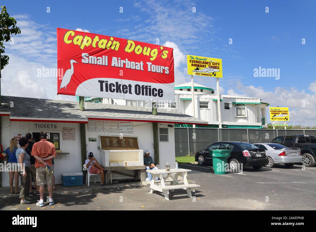 Capitano dougs airboat gite a everglades city florida usa Foto Stock