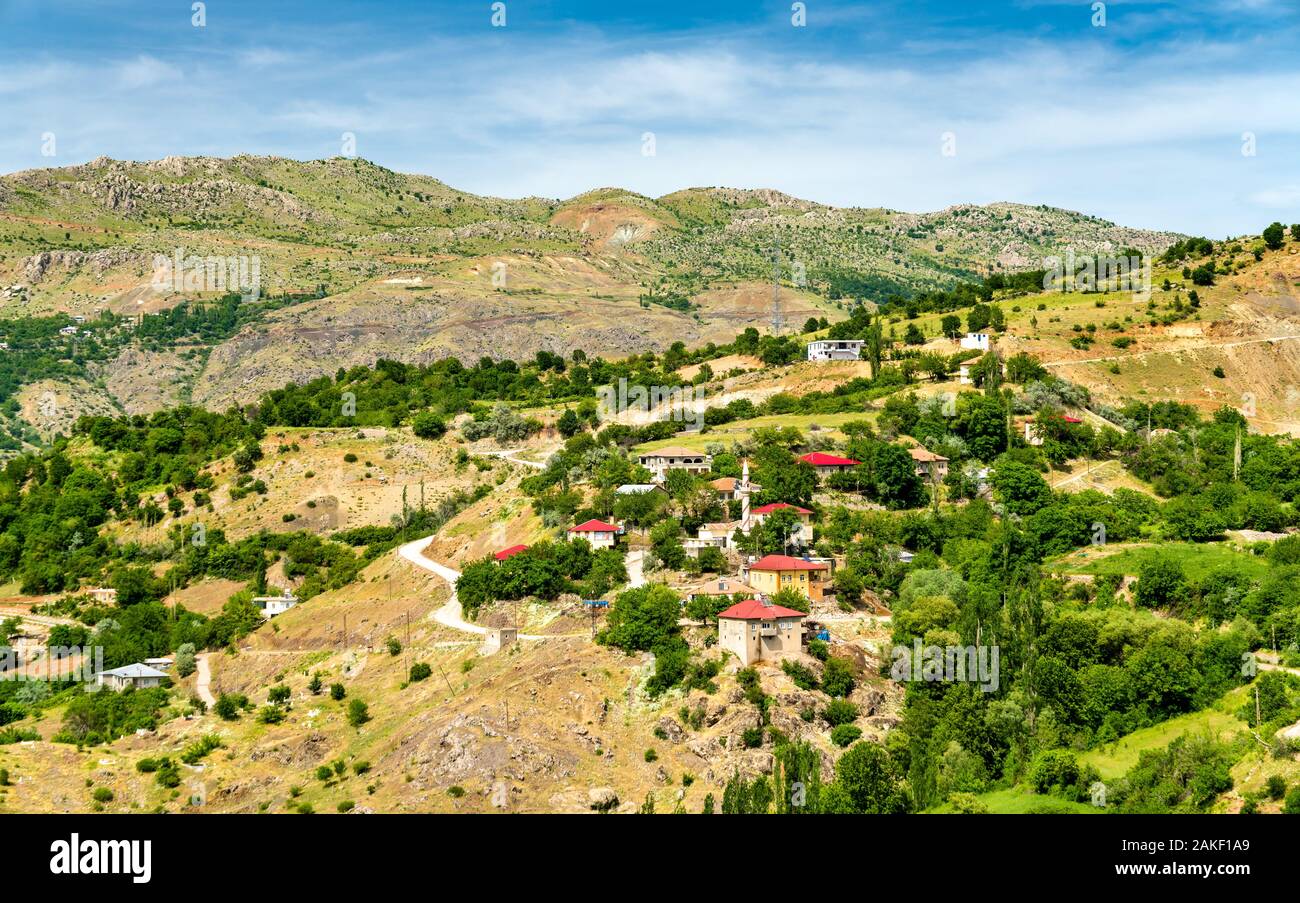 Villaggio Subasi nell'orientale sui monti Taurus, Turchia Foto Stock