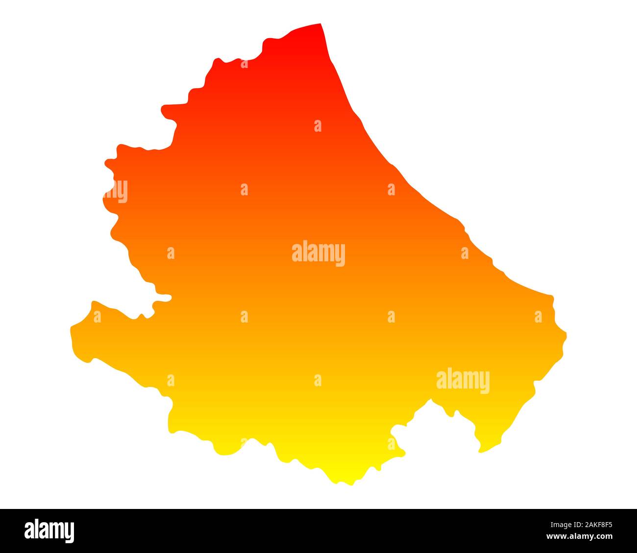 Mappa di Abruzzo Foto Stock