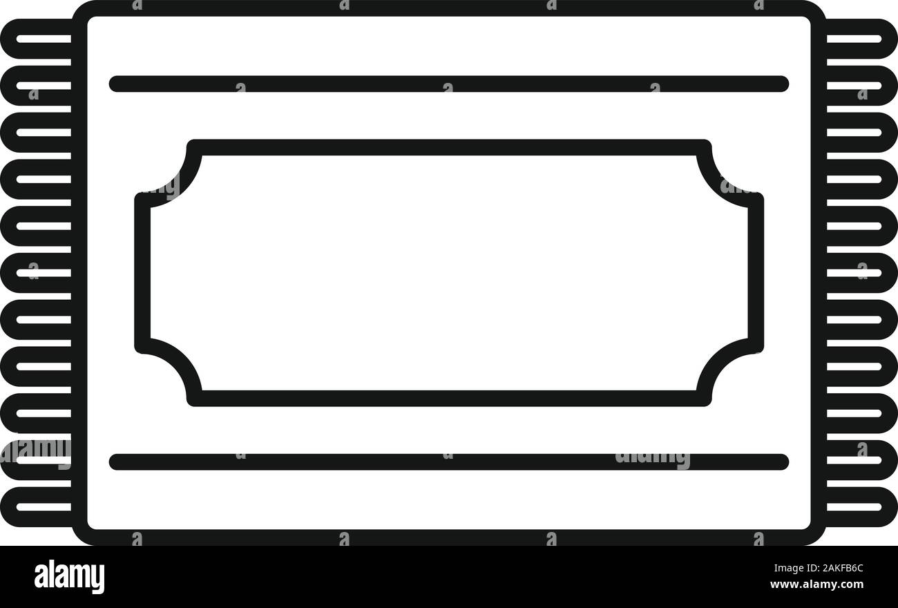 La preghiera musulmana icona mat. Delineare la preghiera musulmana mat icona vettoriali per il web design isolato su sfondo bianco Illustrazione Vettoriale