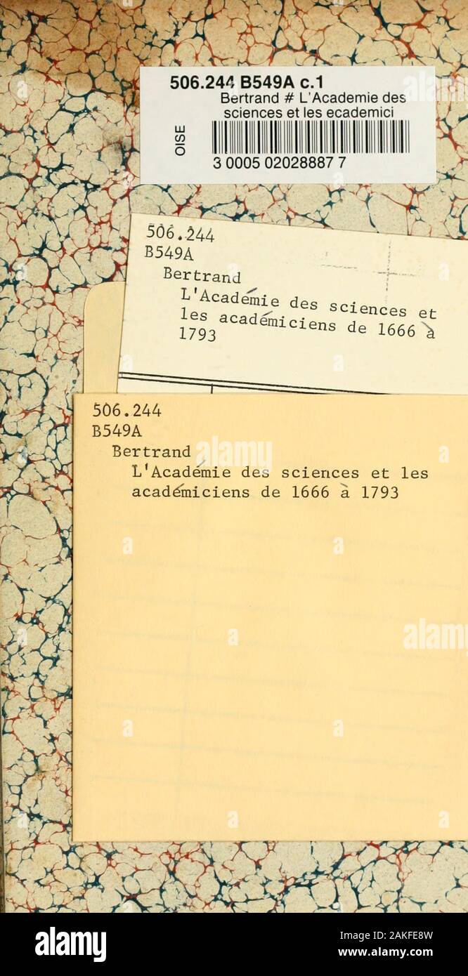 L'Academie des sciences et les ecademiciens de 1666 a 1793 . Foto Stock